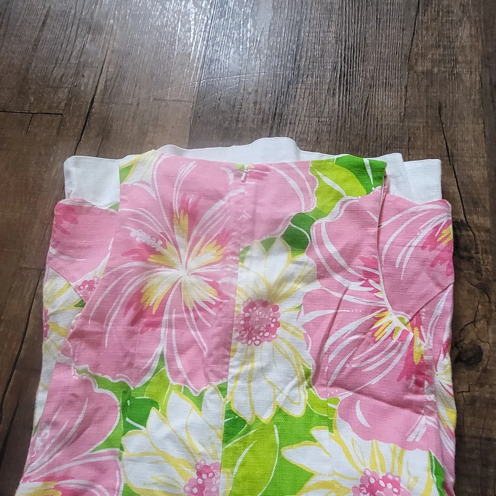 Lilly Pulitzer Pink White Floral Midi Dress - Picture 2 of 8